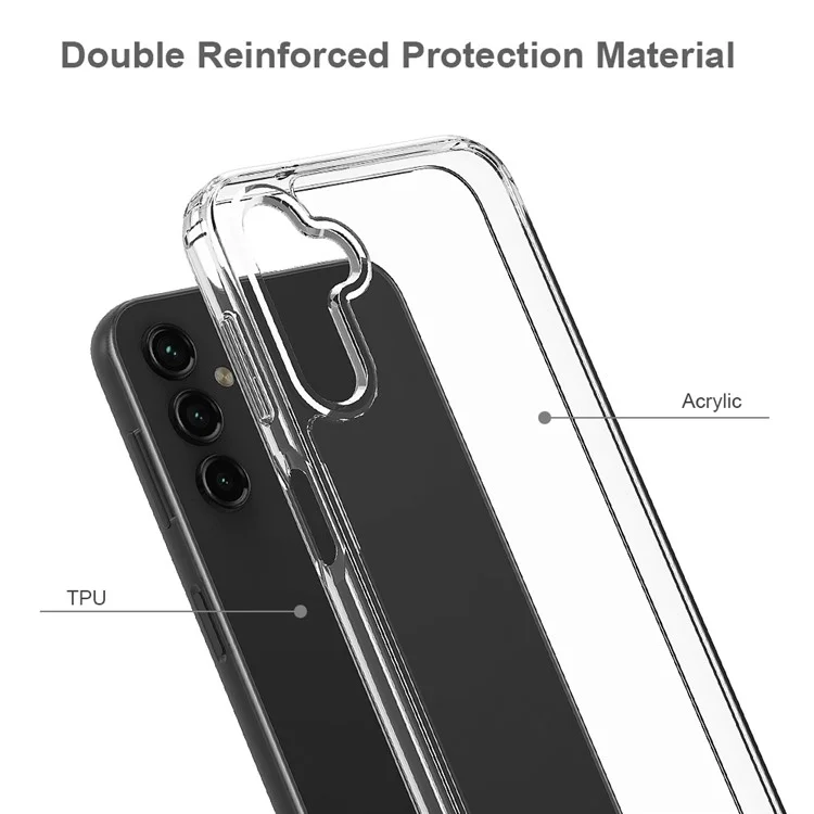 For Samsung Galaxy A14 5G / A14 4G Hybrid Acrylic TPU Clear Back Cover Anti-Scratch Shockproof Phone Case-Cellmalls