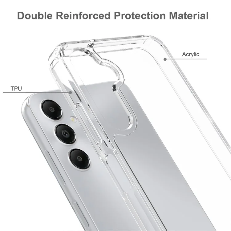 For Samsung Galaxy A05s 4G HD Transparent Cell Phone Case Acrylic + TPU Hybrid Phone Cover-Cellmalls