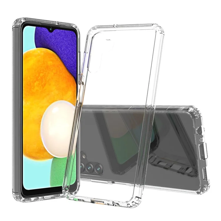 For Samsung Galaxy A13 5G Clear Hard Acrylic Back with TPU Bumper Shockproof Anti-scratch Cell Phone Case-Cellmalls