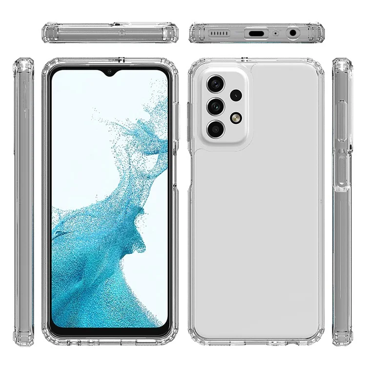 For Samsung Galaxy A23 4G / 5G (Global Version) Hard Acrylic + Soft TPU Transparent Phone Case Scratch-resistant Protective Cover-Cellmalls