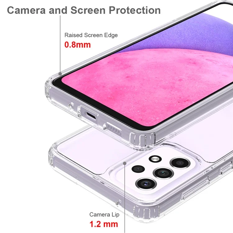 For Samsung Galaxy A33 5G Clear Phone Cover Hard Acrylic + Soft TPU Anti-scratch Mobile Phone Shell Case-Cellmalls