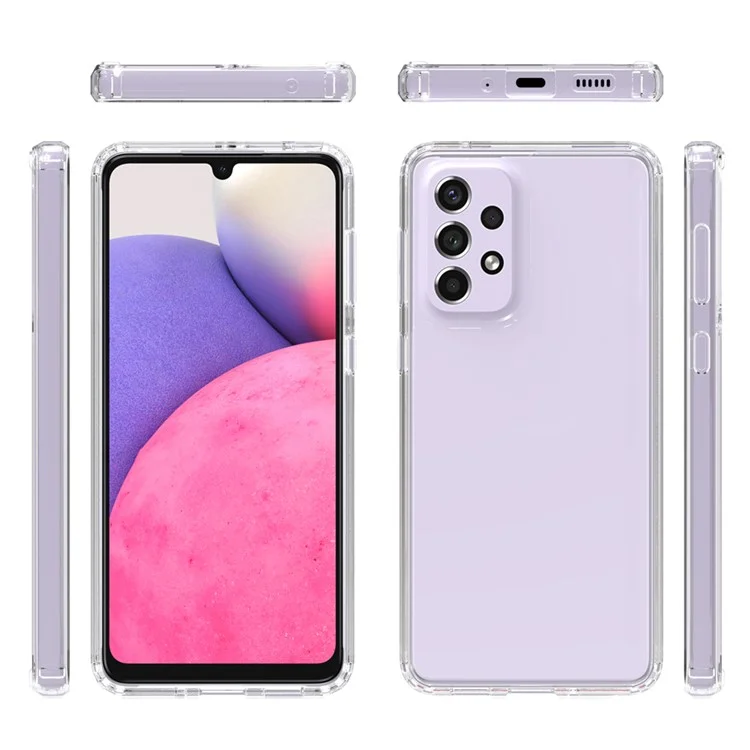 For Samsung Galaxy A33 5G Clear Phone Cover Hard Acrylic + Soft TPU Anti-scratch Mobile Phone Shell Case-Cellmalls