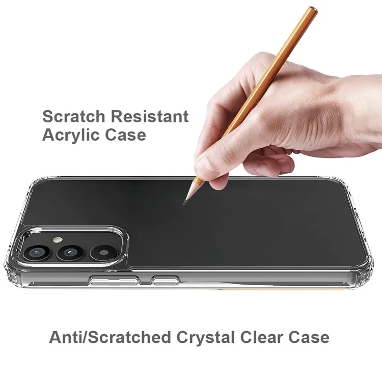 For Samsung Galaxy A34 5G Anti-Yellowing Acrylic TPU Clear Back Cover Anti-Scratch Lightweight Phone Case-Cellmalls
