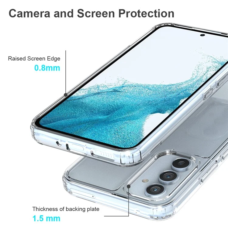 For Samsung Galaxy A54 5G Anti-Yellowing Acrylic TPU Clear Phone Back Cover Drop-Proof Mobile Phone Case-Cellmalls