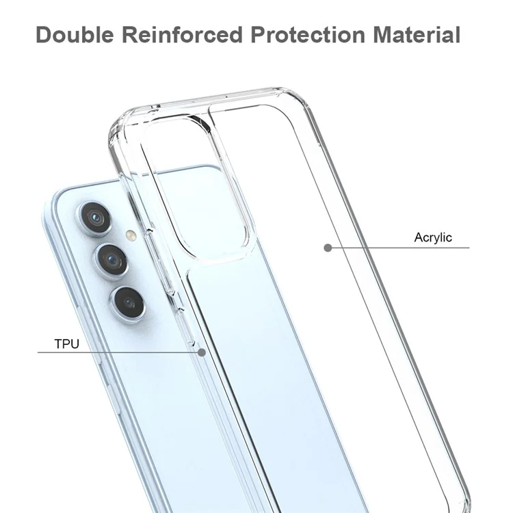 For Samsung Galaxy A54 5G Anti-Yellowing Acrylic TPU Clear Phone Back Cover Drop-Proof Mobile Phone Case-Cellmalls