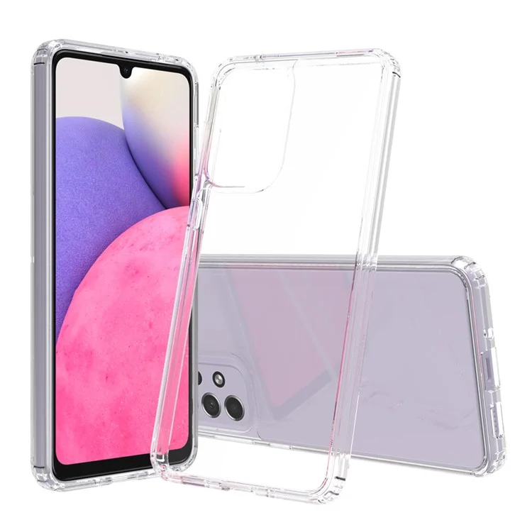For Samsung Galaxy A33 5G Clear Phone Cover Hard Acrylic + Soft TPU Anti-scratch Mobile Phone Shell Case-Cellmalls