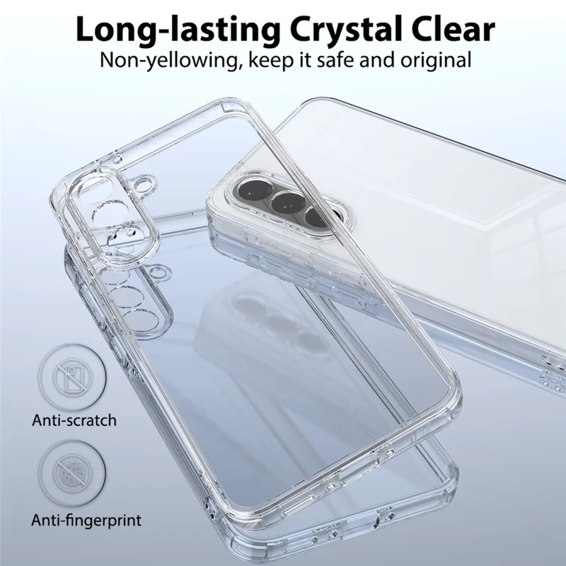 For Samsung Galaxy A56 5G Clear Phone Case TPU+Acrylic Shockproof Phone Back Cover-Cellmalls