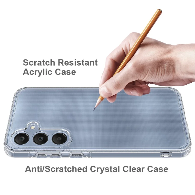 For Samsung Galaxy A35 5G Clear Phone Cover Acrylic+TPU Case Anti-scratch-Cellmalls