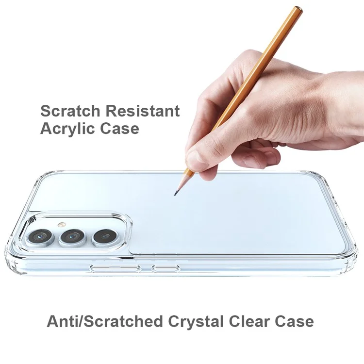 For Samsung Galaxy A54 5G Anti-Yellowing Acrylic TPU Clear Phone Back Cover Drop-Proof Mobile Phone Case-Cellmalls