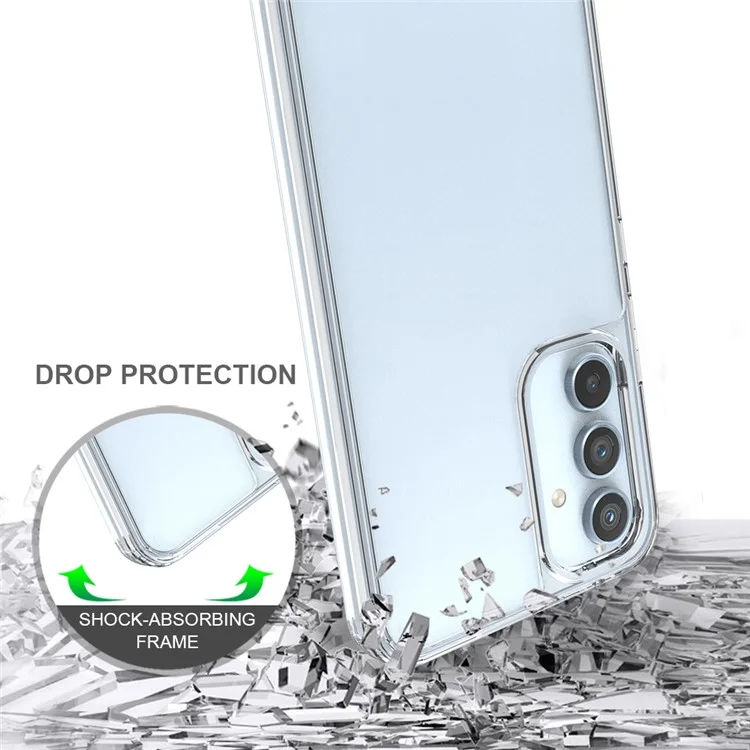 For Samsung Galaxy A54 5G Anti-Yellowing Acrylic TPU Clear Phone Back Cover Drop-Proof Mobile Phone Case-Cellmalls