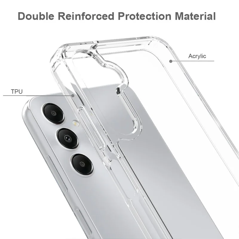 For Samsung Galaxy M14 4G Clear Phone Case TPU + Acrylic Shockproof Phone Back Cover-Cellmalls