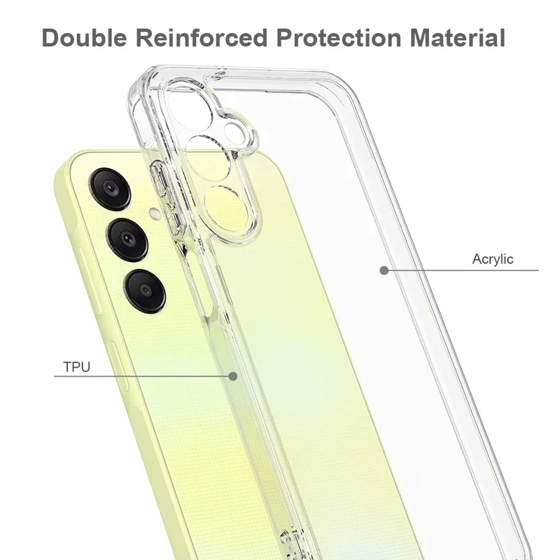 For Samsung Galaxy M35 5G Clear Case TPU+Acrylic Shockproof Phone Cover-Cellmalls