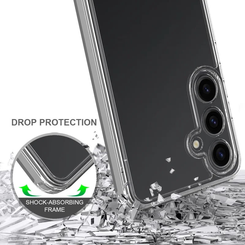 For Samsung Galaxy M55 5G / C55 5G / F55 5G Case Hybrid TPU+Acrylic Transparent Protective Back Cover-Cellmalls