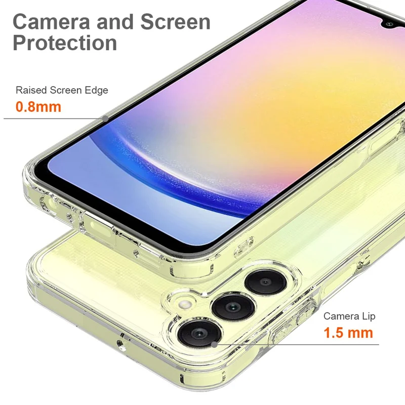 For Samsung Galaxy M15 5G / F15 5G Clear Case TPU+Acrylic Anti-Scratch Phone Cover-Cellmalls