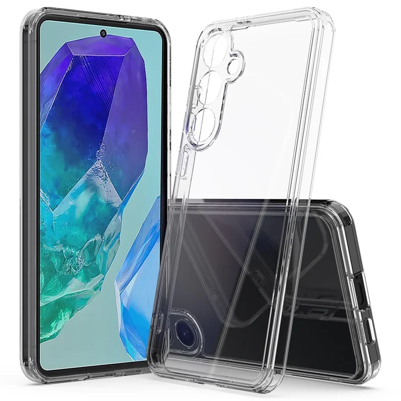 For Samsung Galaxy M55 5G / C55 5G / F55 5G Case Hybrid TPU+Acrylic Transparent Protective Back Cover-Cellmalls