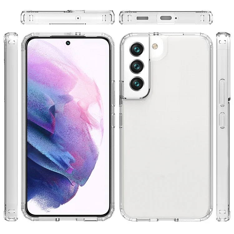 TPU Soft Edge Acrylic Hard Bottom Anti-Fingerprint Drop Protection Cover for Samsung Galaxy S22 5G-Cellmalls