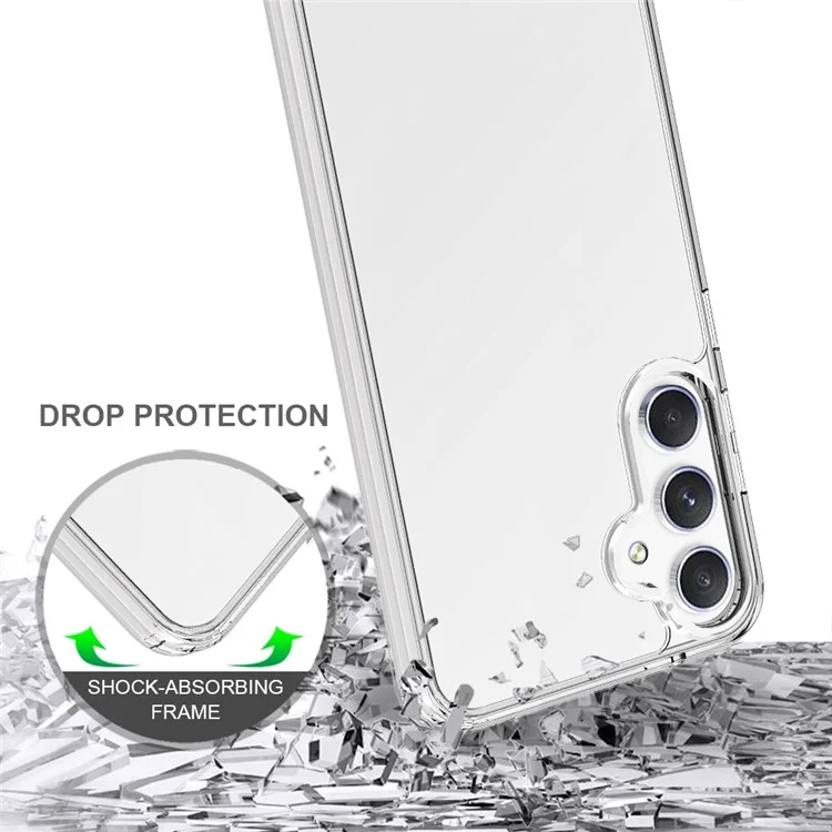 For Samsung Galaxy S23 FE Super Transparent Cell Phone Case Acrylic + TPU Hybrid Phone Cover-Cellmalls