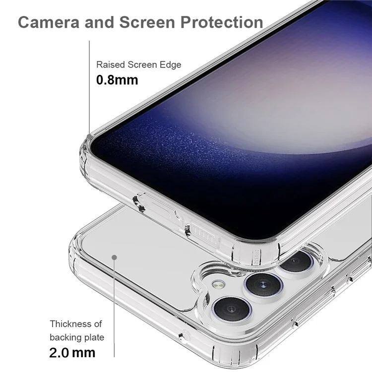 For Samsung Galaxy S23 FE Super Transparent Cell Phone Case Acrylic + TPU Hybrid Phone Cover-Cellmalls