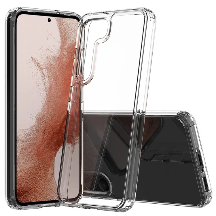 For Samsung Galaxy S23+ Transparent Phone Case Dual Layer Hard Acrylic Soft TPU High Impact Protective Cover-Cellmalls