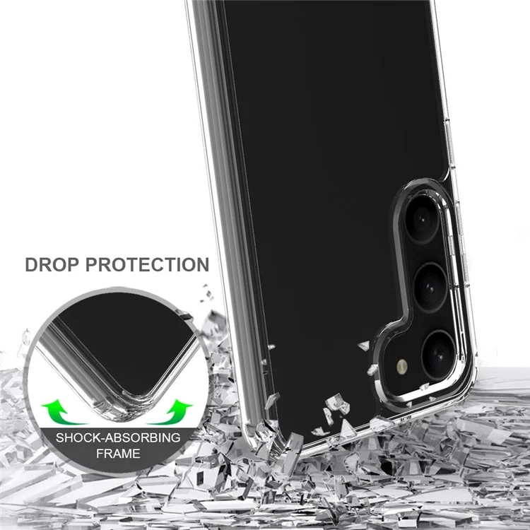 For Samsung Galaxy S23+ Transparent Phone Case Dual Layer Hard Acrylic Soft TPU High Impact Protective Cover-Cellmalls