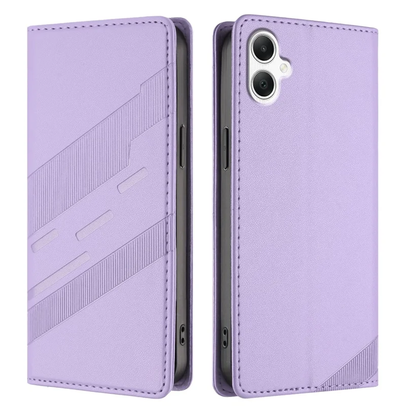 For Samsung Galaxy A06 4G Phone Cases Punk Style Imprinted Wallet Stand Leather Cover - Red-Cellmalls