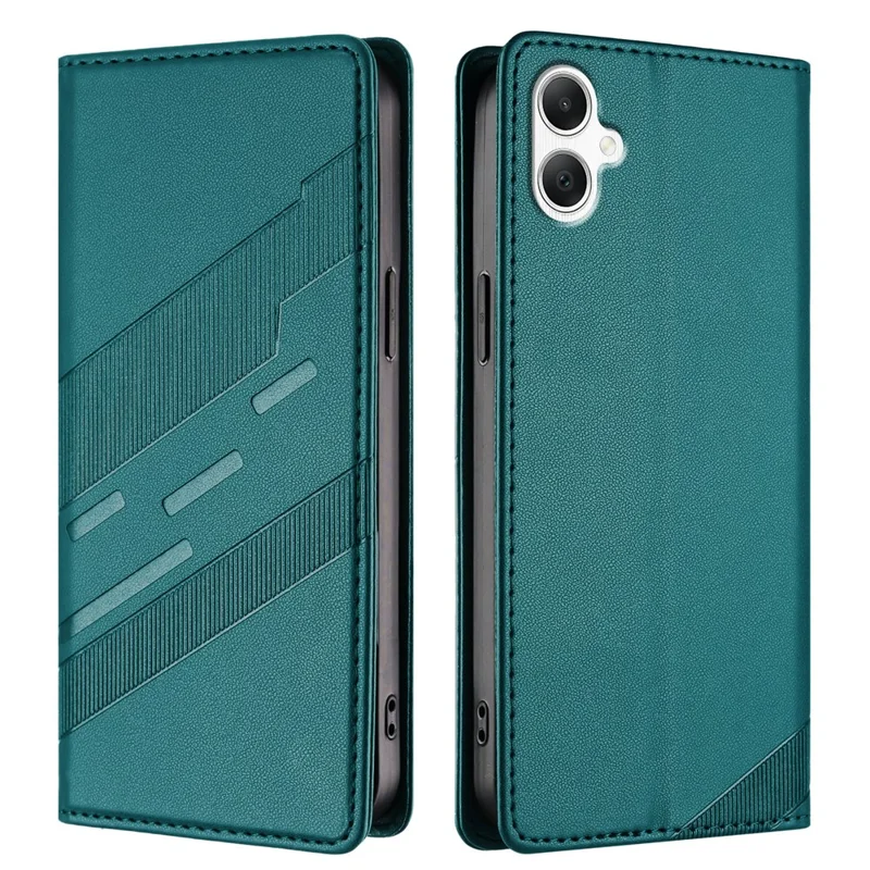 For Samsung Galaxy A06 4G Phone Cases Punk Style Imprinted Wallet Stand Leather Cover - Red-Cellmalls