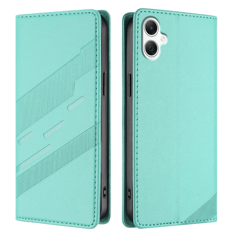 For Samsung Galaxy A06 4G Phone Cases Punk Style Imprinted Wallet Stand Leather Cover - Red-Cellmalls