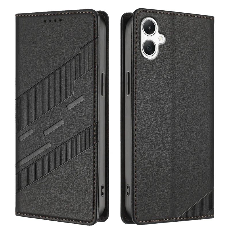 For Samsung Galaxy A07 4G / A06 4G / A06 5G Phone Cases Punk Style Imprinted Wallet Stand Leather Cover - Red-Cellmalls