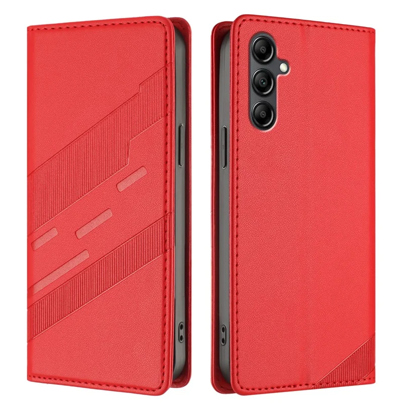 For Samsung Galaxy A15 4G / Galaxy A15 5G Phone Cases Punk Style Imprinted Wallet Stand Leather Cover - Red-Cellmalls