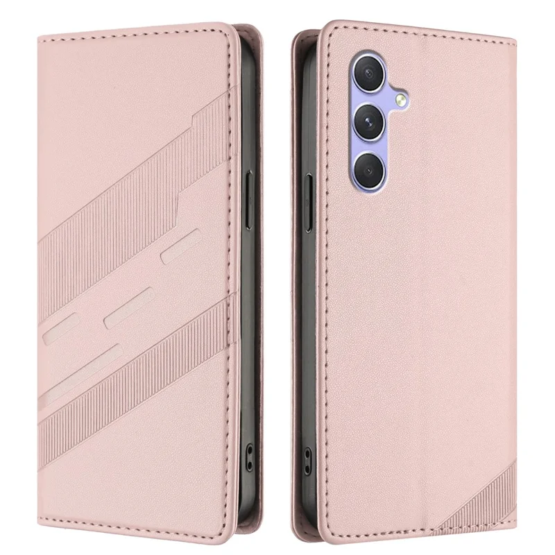 For Samsung Galaxy A54 5G Phone Cases Punk Style Imprinted Wallet Stand Leather Cover - Red-Cellmalls