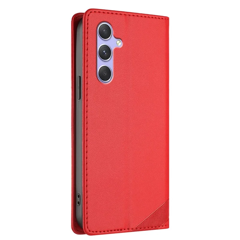 For Samsung Galaxy A54 5G Phone Cases Punk Style Imprinted Wallet Stand Leather Cover - Red-Cellmalls