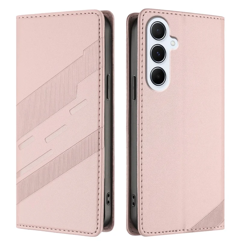 For Samsung Galaxy A56 5G Phone Cases Punk Style Imprinted Wallet Stand Leather Cover - Red-Cellmalls