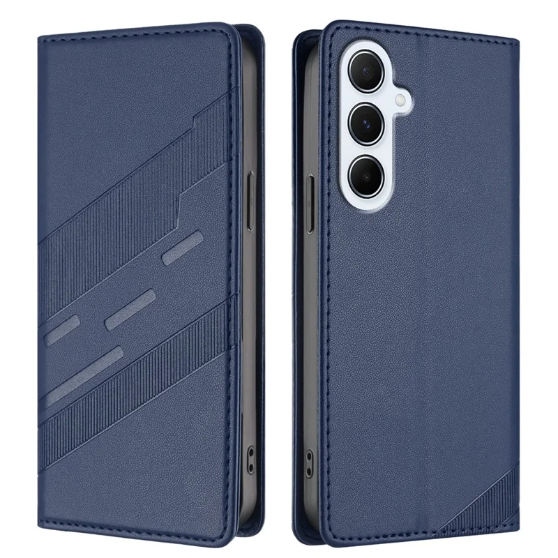 For Samsung Galaxy A56 5G Phone Cases Punk Style Imprinted Wallet Stand Leather Cover - Red-Cellmalls