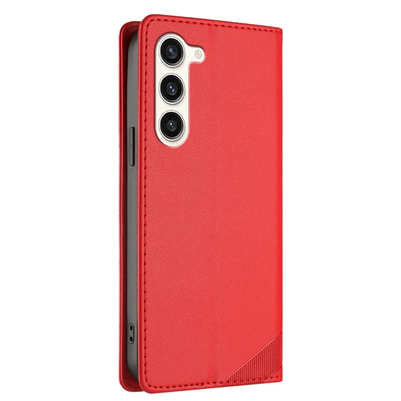 For Samsung Galaxy S23 Phone Cases Punk Style Imprinted Wallet Stand Leather Cover - Red-Cellmalls