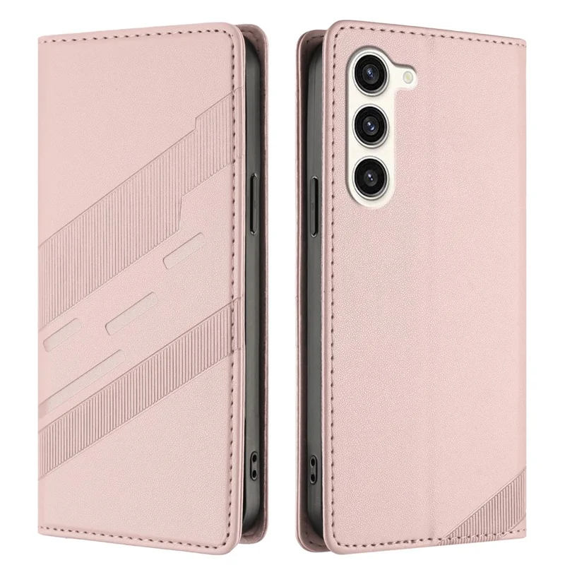 For Samsung Galaxy S23 Phone Cases Punk Style Imprinted Wallet Stand Leather Cover - Red-Cellmalls