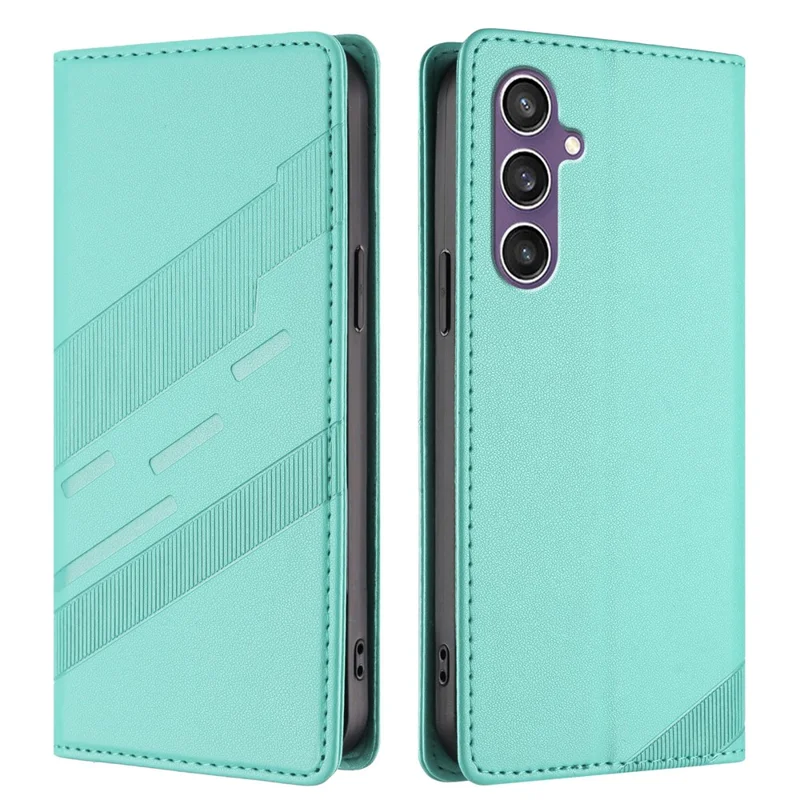 For Samsung Galaxy S23 FE Phone Cases Punk Style Imprinted Wallet Stand Leather Cover - Red-Cellmalls