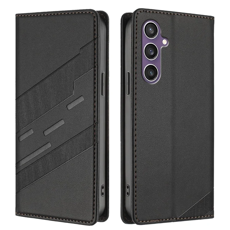 For Samsung Galaxy S23 FE Phone Cases Punk Style Imprinted Wallet Stand Leather Cover - Red-Cellmalls