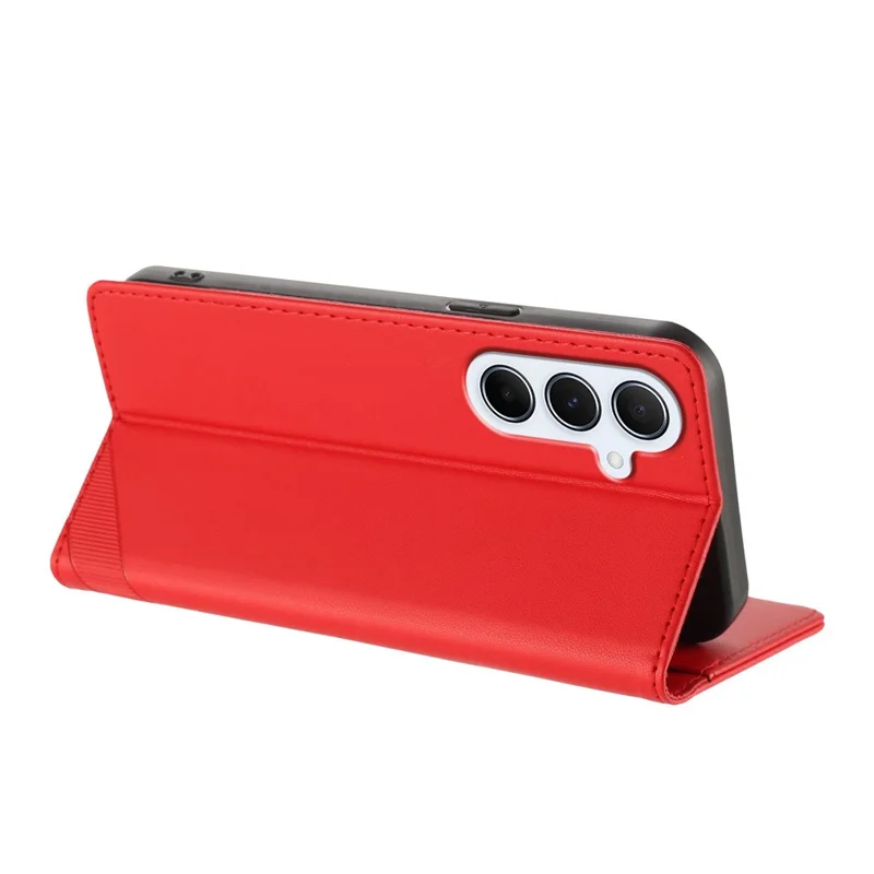 For Samsung Galaxy A56 5G Phone Cases Punk Style Imprinted Wallet Stand Leather Cover - Red-Cellmalls