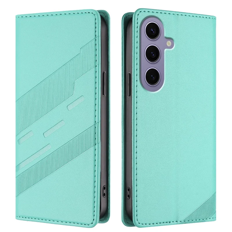 For Samsung Galaxy S24 Phone Cases Punk Style Imprinted Wallet Stand Leather Cover - Red-Cellmalls