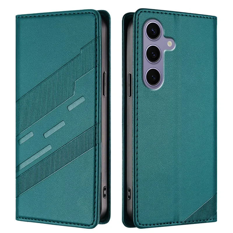 For Samsung Galaxy S24 FE Phone Cases Punk Style Imprinted Wallet Stand Leather Cover - Red-Cellmalls