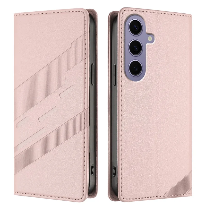 For Samsung Galaxy S24 Phone Cases Punk Style Imprinted Wallet Stand Leather Cover - Red-Cellmalls