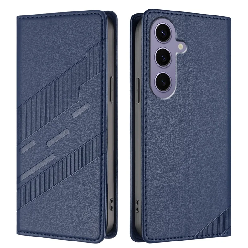 For Samsung Galaxy S24 Phone Cases Punk Style Imprinted Wallet Stand Leather Cover - Red-Cellmalls