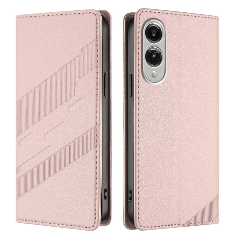 For Samsung Galaxy S25 Edge Phone Cases Punk Style Imprinted Wallet Stand Leather Cover - Red-Cellmalls