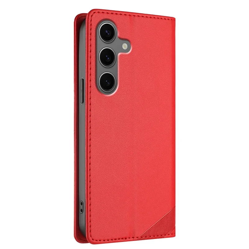 For Samsung Galaxy S25+ Phone Cases Punk Style Imprinted Wallet Stand Leather Cover - Red-Cellmalls