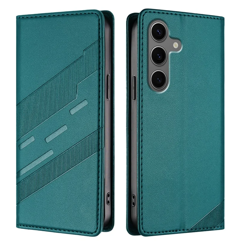 For Samsung Galaxy S25+ Phone Cases Punk Style Imprinted Wallet Stand Leather Cover - Red-Cellmalls