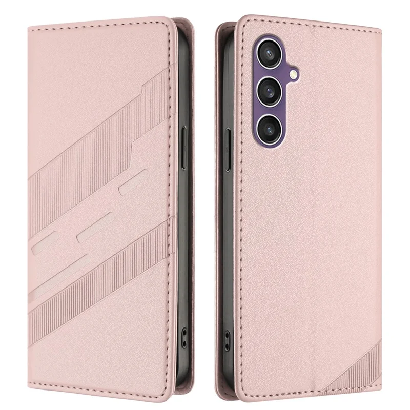 For Samsung Galaxy S23 FE Phone Cases Punk Style Imprinted Wallet Stand Leather Cover - Red-Cellmalls