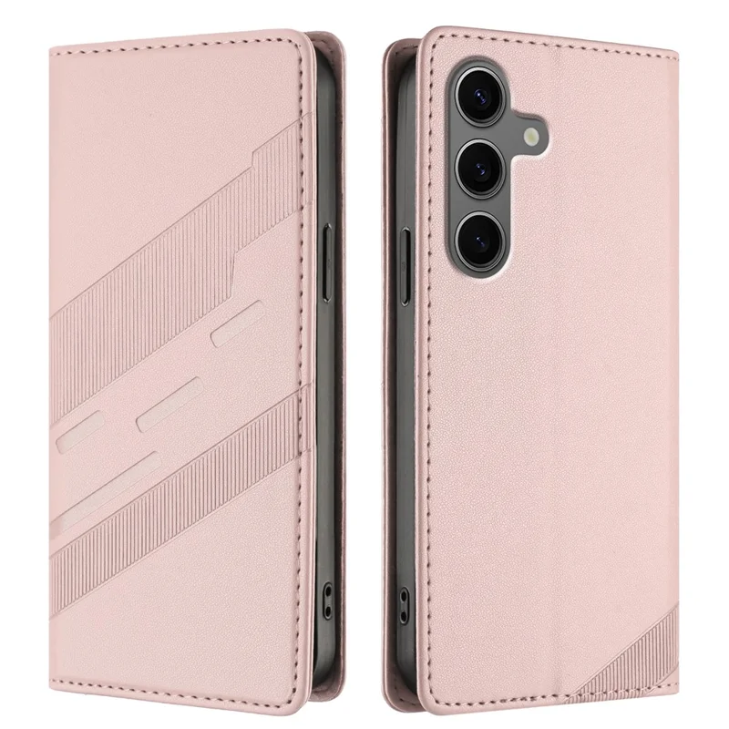 For Samsung Galaxy S25+ Phone Cases Punk Style Imprinted Wallet Stand Leather Cover - Red-Cellmalls