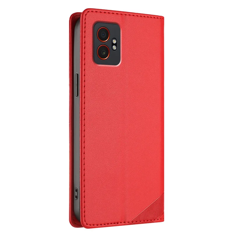 For Samsung Galaxy XCover7 Pro Phone Cases Punk Style Imprinted Wallet Stand Leather Cover - Red-Cellmalls
