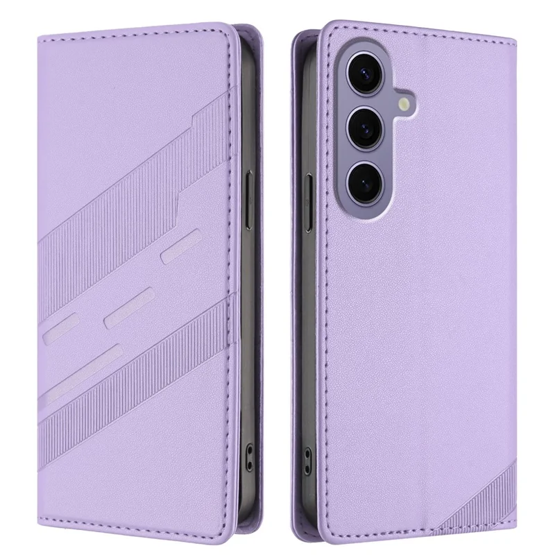 For Samsung Galaxy S24 Phone Cases Punk Style Imprinted Wallet Stand Leather Cover - Red-Cellmalls