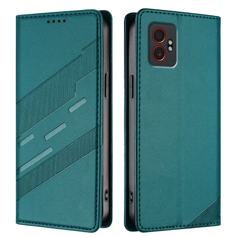 For Samsung Galaxy XCover7 Pro Phone Cases Punk Style Imprinted Wallet Stand Leather Cover - Red-Cellmalls